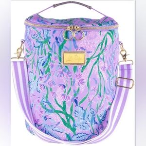 Lilly Pulitzer Insulted Cooler Large Capacity "Seacret Escape With Strap